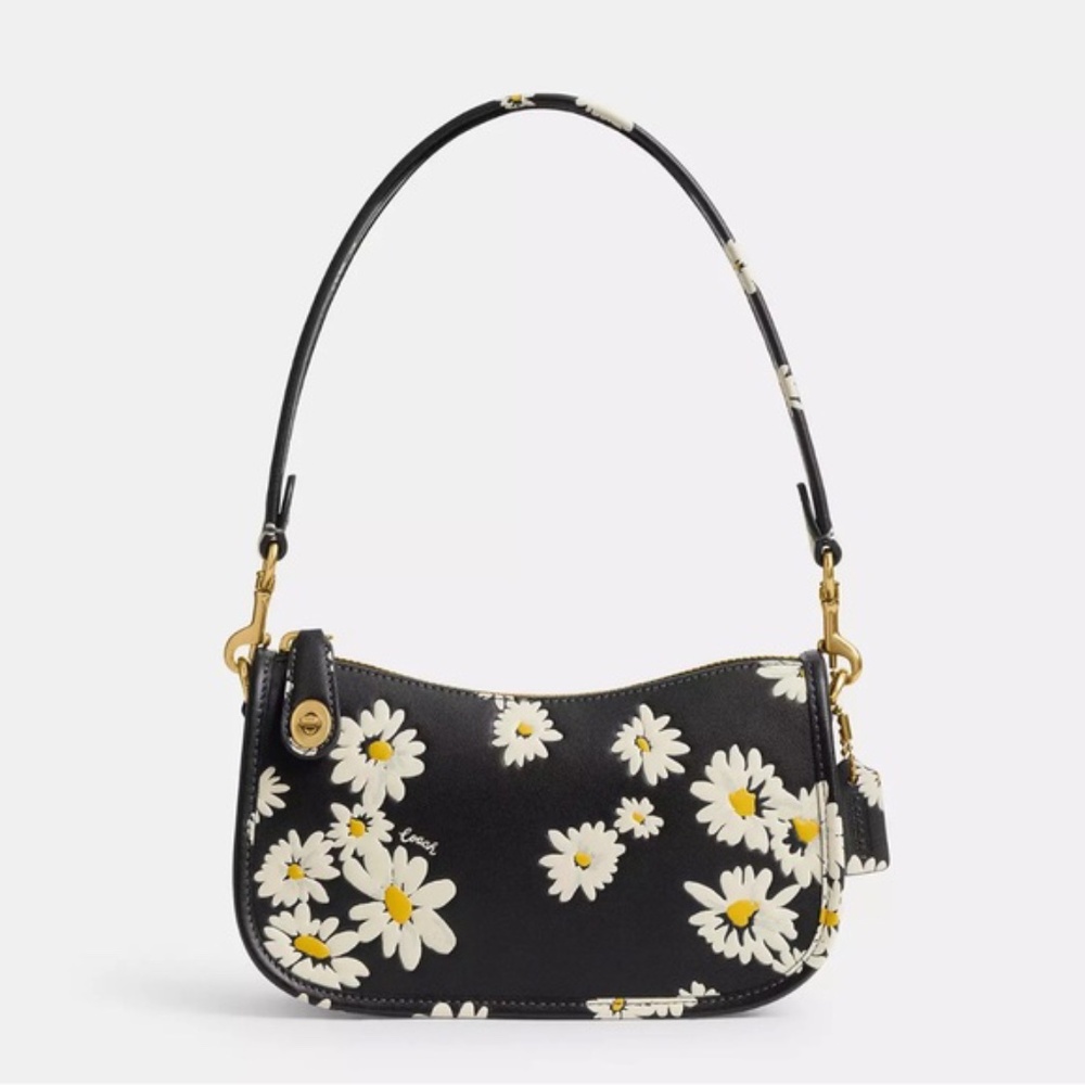 Coach Swinger Bag 20 with Floral Print Leather Purse Handbag NWT